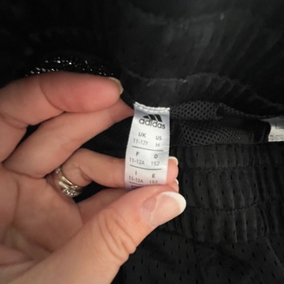 Adidas Black and White Basketball Shorts size M (11-12) - Picture 4 of 5